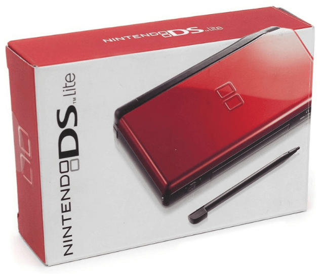 Black Nintendo DS Lite box art for Nintendo DS